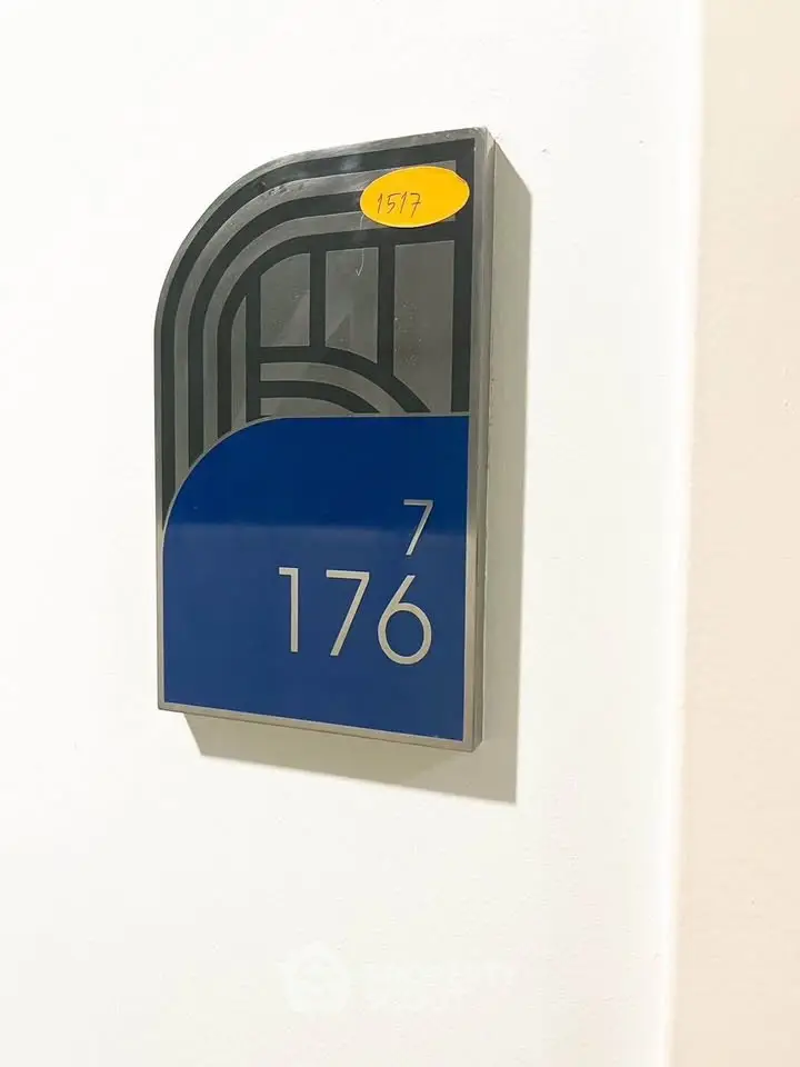 Modern apartment door number 176 with stylish design