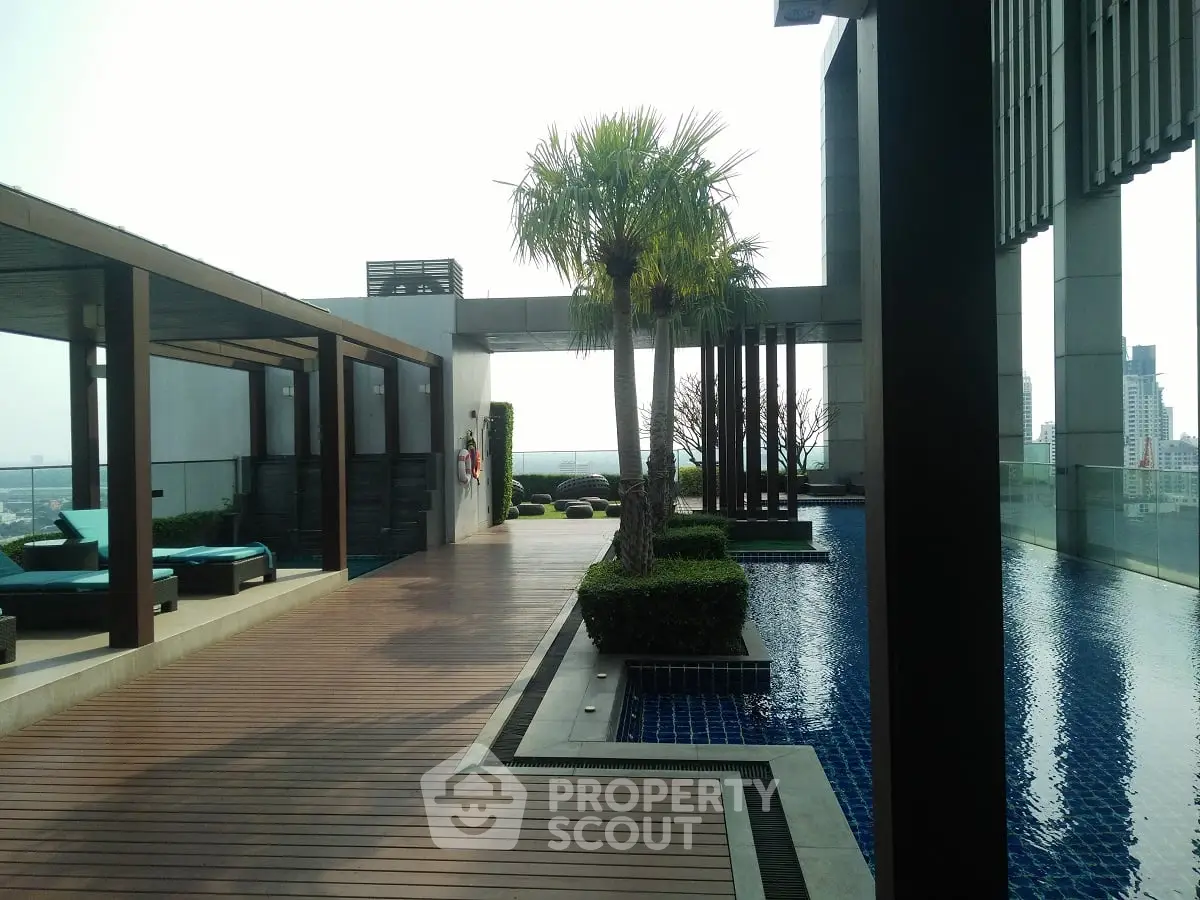 Luxurious rooftop pool with stunning city views and modern design.