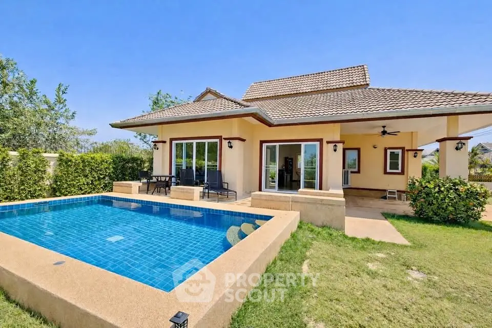 Charming villa with private pool and lush garden, perfect for serene living.