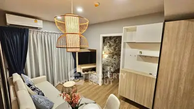 Modern living room with stylish decor and open layout