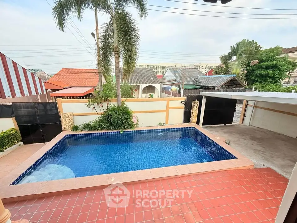 Charming private pool with spacious patio in serene residential area