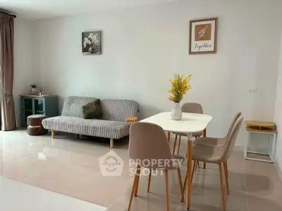 Modern living room with stylish furniture and elegant decor