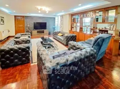 Luxurious living room with elegant furniture and modern decor, perfect for relaxation and entertainment.