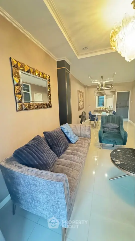 Stylish living room with modern decor and elegant furniture