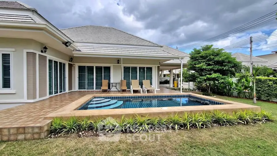 Luxurious villa with private pool and lush garden, perfect for serene living.