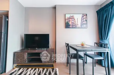 Modern living room with sleek furniture and stylish decor