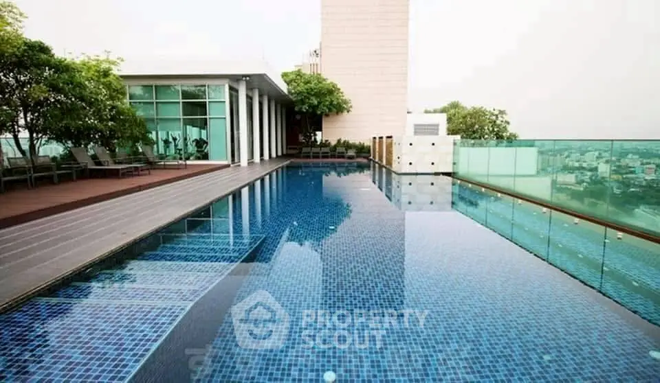 Luxurious rooftop pool with stunning city views and modern design.