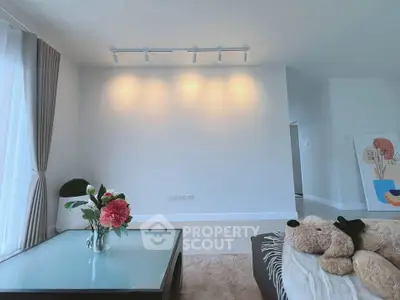 Modern living room with elegant decor and natural light