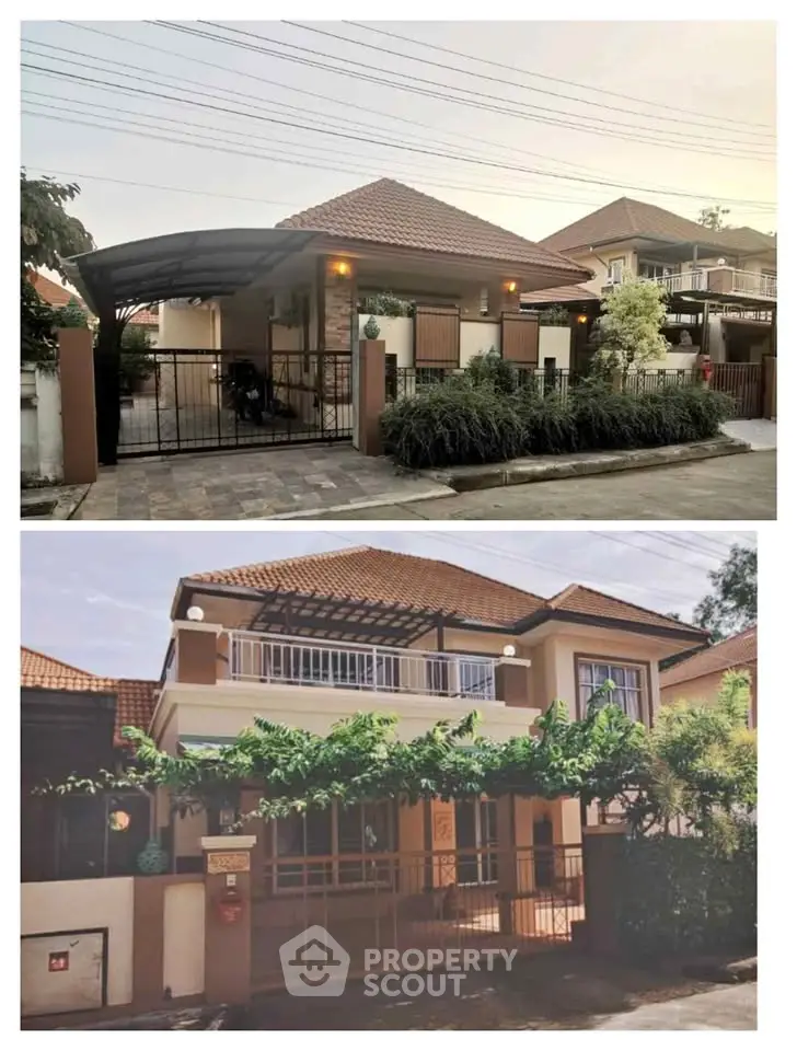 Charming suburban homes with spacious driveways and lush greenery, perfect for family living.