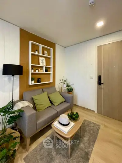 Cozy living room with modern decor and stylish furniture, perfect for relaxation and comfort.