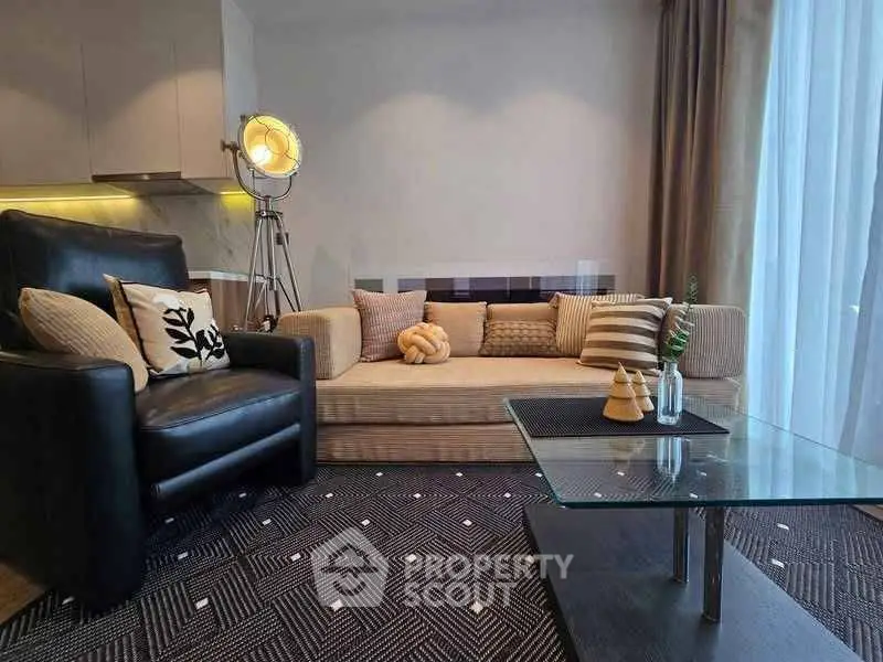 Stylish modern living room with cozy seating and elegant decor