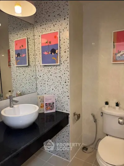 Modern bathroom with stylish decor and elegant fixtures