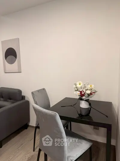 Cozy modern living area with stylish furniture and elegant decor