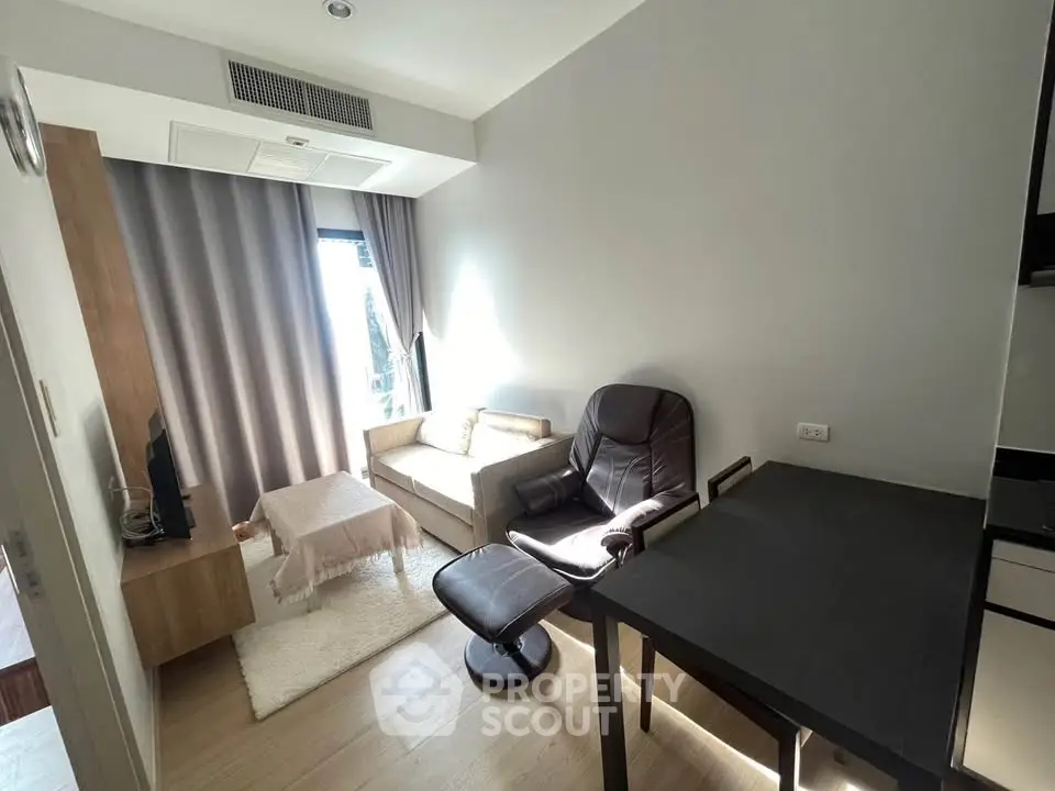 Cozy living room with modern furniture and natural light