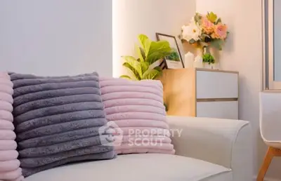Cozy living room with plush cushions and elegant decor