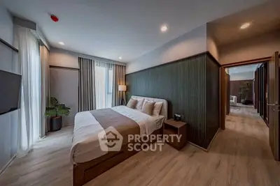 Luxurious modern bedroom with elegant decor and natural light