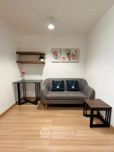 Cozy living room with modern decor and stylish furniture