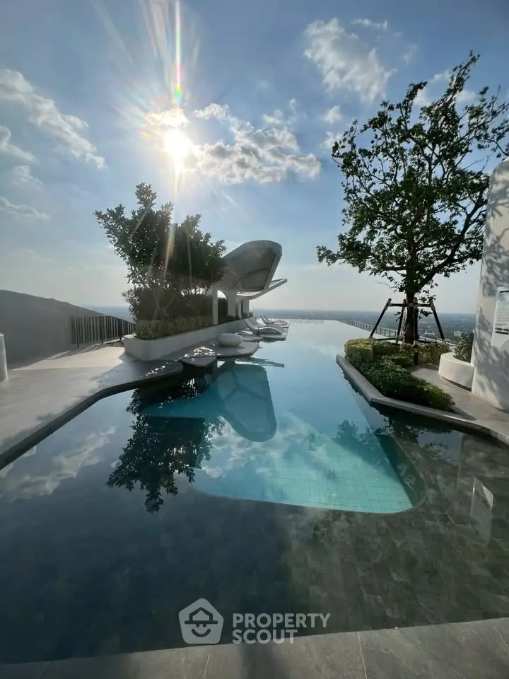 Luxurious rooftop infinity pool with stunning panoramic views and modern design.