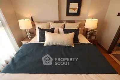 Cozy bedroom with elegant decor and soft lighting