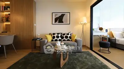 Modern living room with stylish decor and cozy ambiance