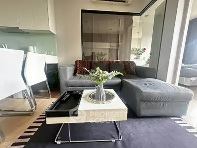 Modern living room with stylish furniture and open layout, perfect for contemporary living.