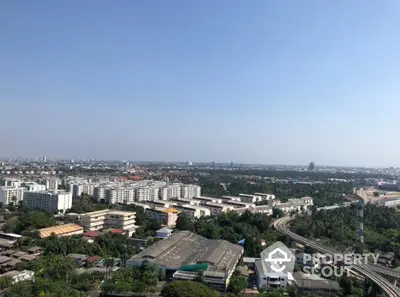 Stunning panoramic cityscape view showcasing urban development and lush greenery