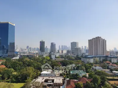 Stunning cityscape view showcasing modern skyscrapers and lush greenery, perfect for urban living enthusiasts.