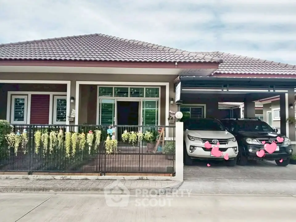 Charming suburban home with spacious driveway and modern design.