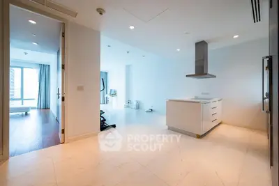 Spacious modern apartment with open kitchen and bright living area