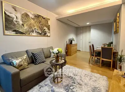 Stylish living room with modern decor and cozy seating area