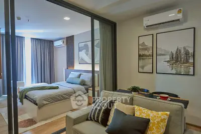 Modern studio apartment with stylish decor and natural light