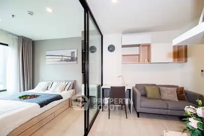 Modern studio apartment with stylish decor and natural light