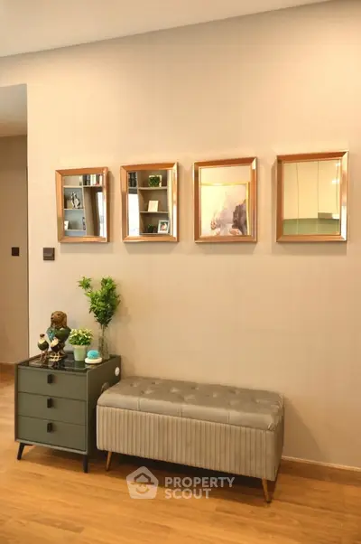 Stylish interior with elegant decor and modern furniture in a cozy living space.
