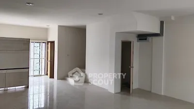 Spacious modern interior with glossy floors and minimalist design, perfect for customization.