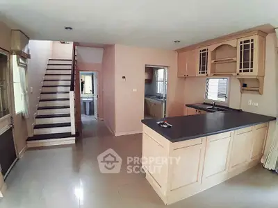 Spacious kitchen with open layout and modern design in a beautiful home