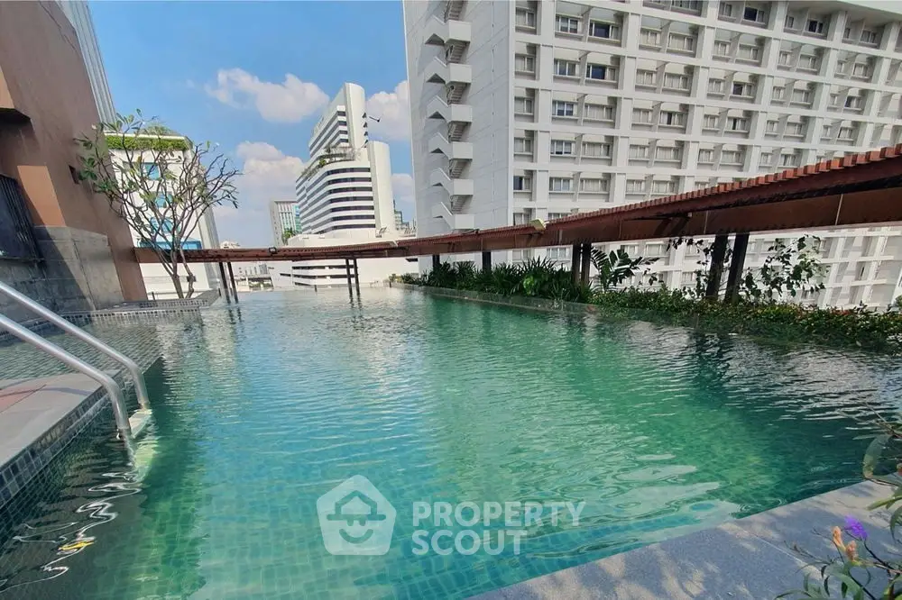 Luxurious rooftop pool with stunning city views and modern architecture.