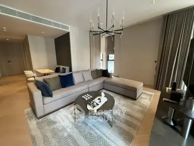 Luxurious modern living room with elegant sectional sofa and stylish decor