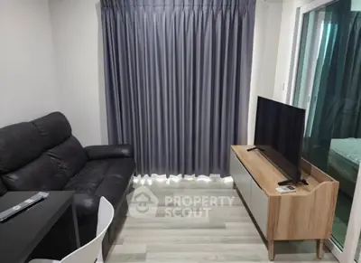 Cozy living room with modern furniture and sleek flooring