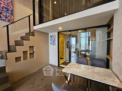 Modern duplex apartment with stylish interior and open layout