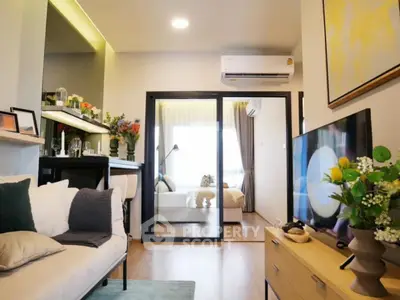 Modern living room with open layout and stylish decor