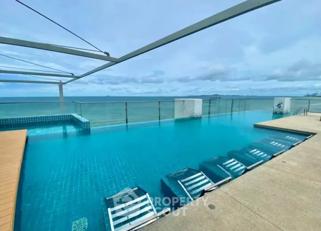 Stunning rooftop pool with ocean view and modern design