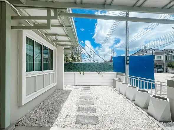 Modern exterior with sleek design and bright open space, perfect for contemporary living.