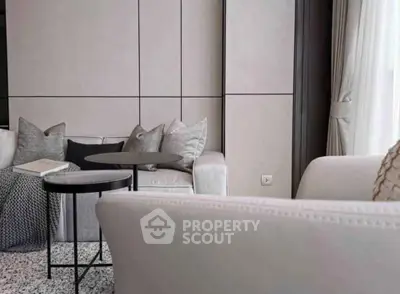 Modern living room with stylish furniture and elegant decor