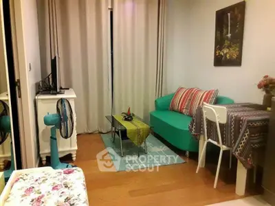 Cozy living room with vibrant decor and modern furniture