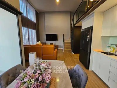 Modern duplex apartment with open kitchen and stylish living area