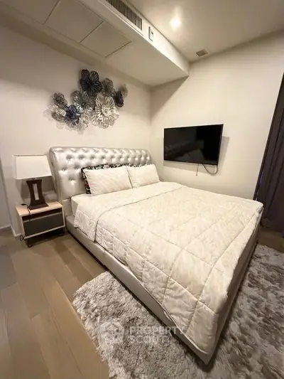 Luxurious bedroom with plush bed and modern decor