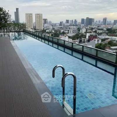Stunning rooftop pool with panoramic city views, perfect for luxury urban living.