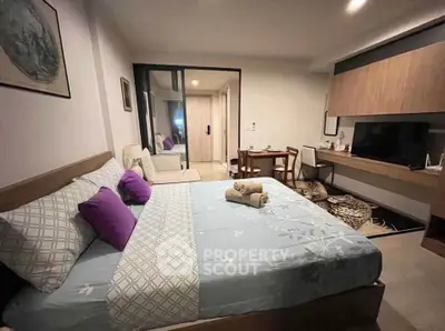 Cozy bedroom with modern decor and stylish furniture