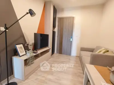 Modern living room with stylish decor and cozy ambiance