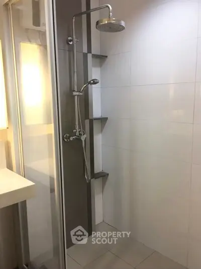 Modern bathroom with sleek shower design and glass enclosure